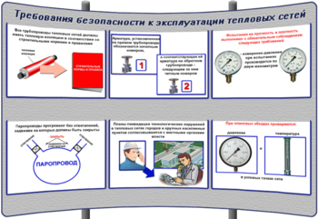 (К-ОТ-23) Требования безопасности к эксплуатации тепловых сетей - Тематические модульные стенды - Охрана труда и промышленная безопасность - Кабинеты охраны труда otkabinet.ru